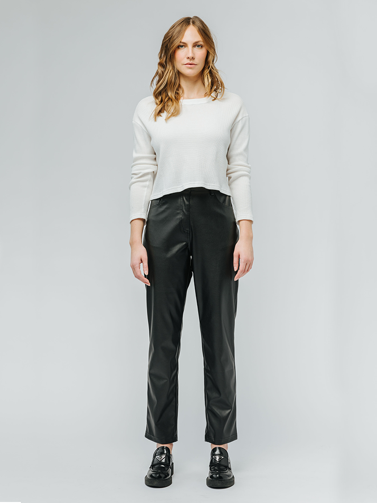 The James Vegan Leather Trouser